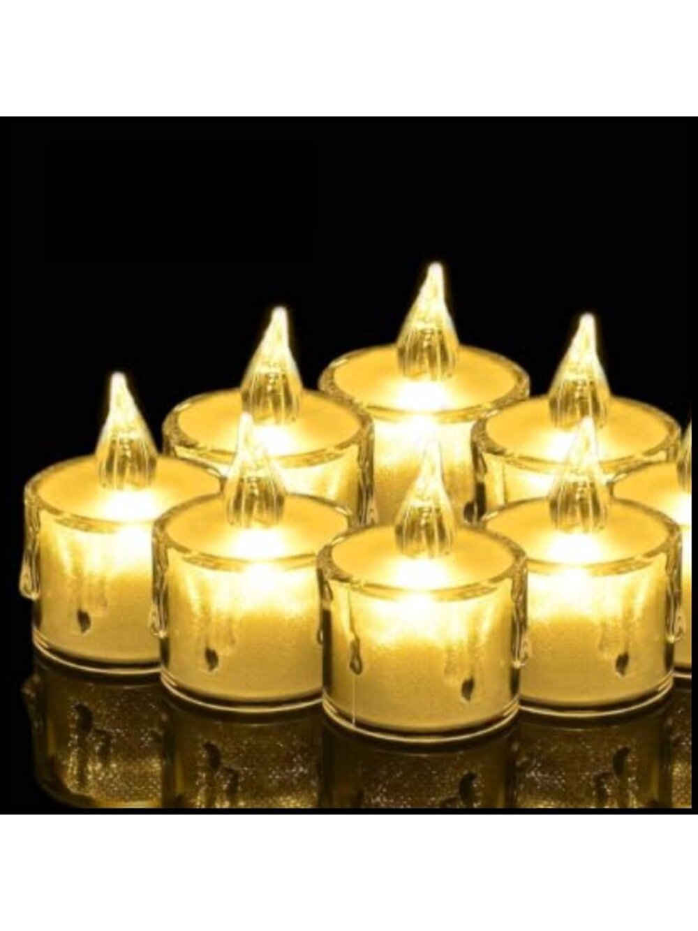 24 Pack Flameless LED Tea Light Candles Battery-Operated for Wedding Party Decor